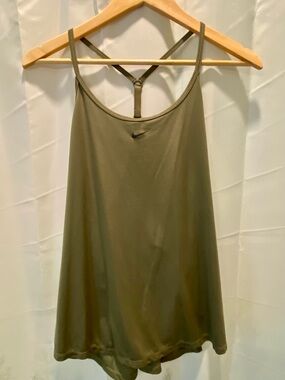 Nike Olive Strappy Racerback Tank